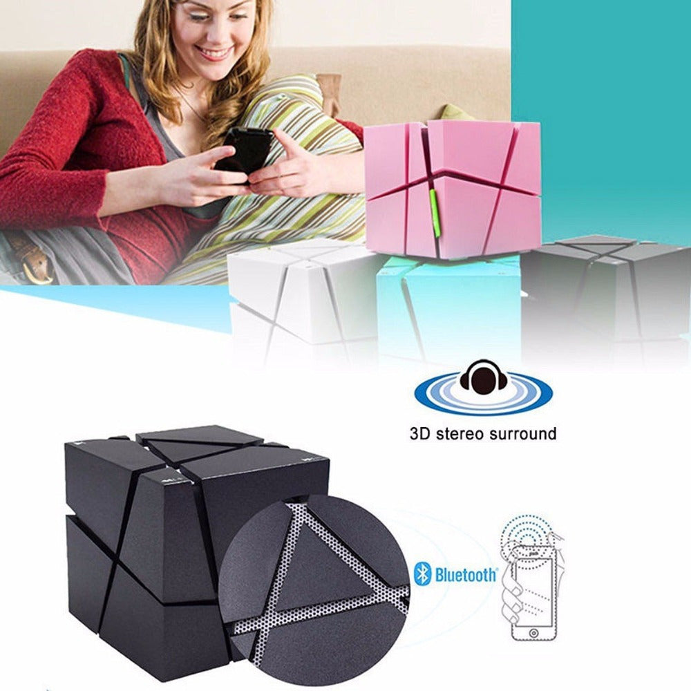 Cube Bluetooth Speaker with Lights & Bass