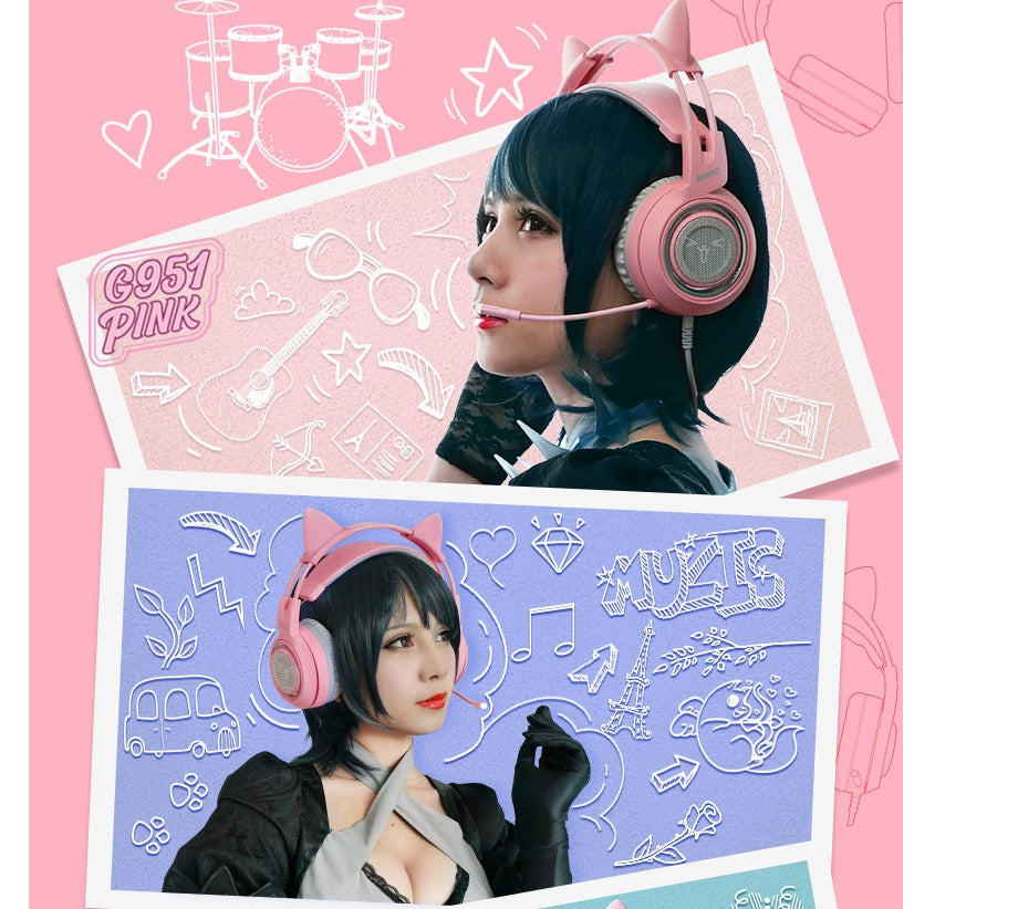 G951 USB 7.1 Cat Ear Gaming Headset
