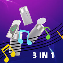 3-in-1 Multi-Function iPhone and AirPods Wireless Charger Portable Bluetooth Speaker with Touch Lamp for Home and Office