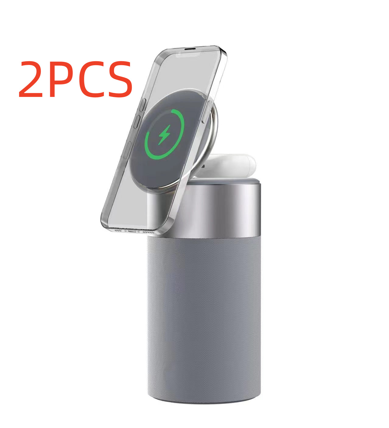 3-in-1 Multi-Function iPhone and AirPods Wireless Charger Portable Bluetooth Speaker with Touch Lamp for Home and Office