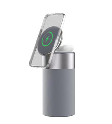 3-in-1 Multi-Function iPhone and AirPods Wireless Charger Portable Bluetooth Speaker with Touch Lamp for Home and Office