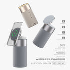 3-in-1 Multi-Function iPhone and AirPods Wireless Charger Portable Bluetooth Speaker with Touch Lamp for Home and Office